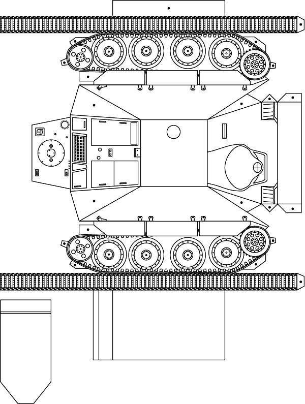 Оригами танк схема